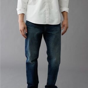 American Eagle Outfitters Blue Straight Denim Jeans Timeless Style